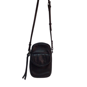 Aimee Kestenberg Leather Intention Phone Crossbody Bag  Wristlet Black