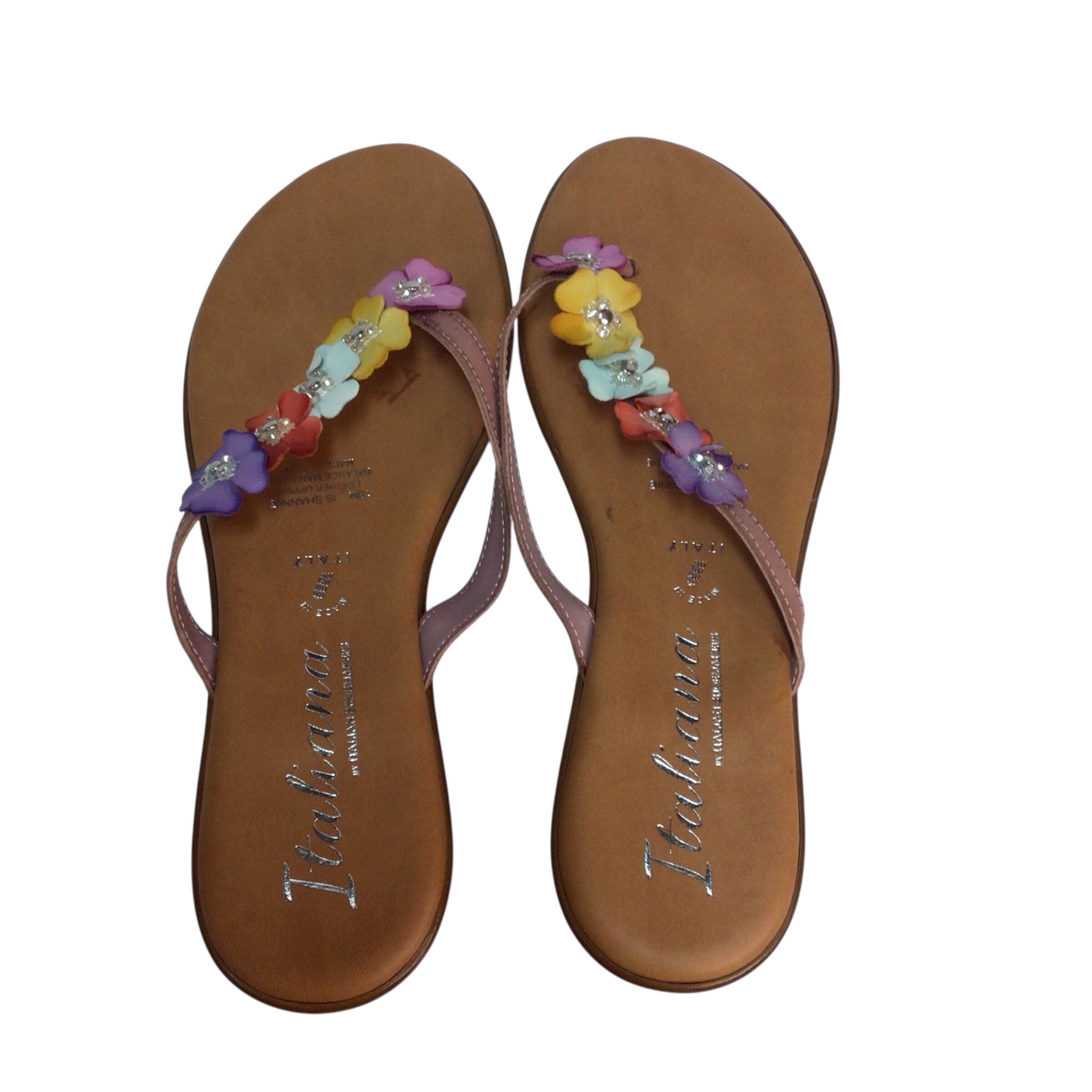 Italian Shoemakers Leather Sandals Size 10M