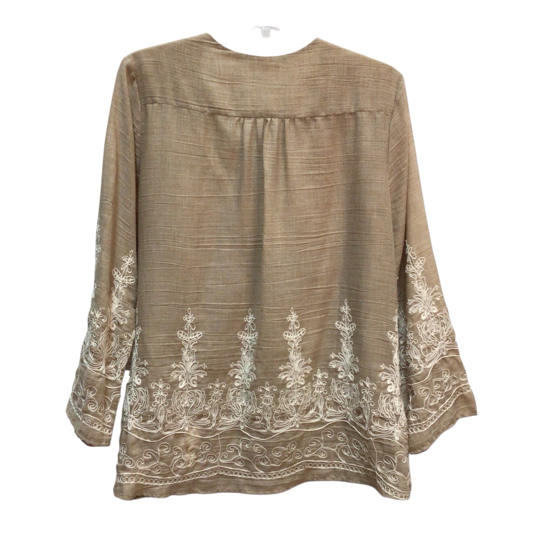 Mystree Long Sleeve 100% Cotton Embroidered Top Size M