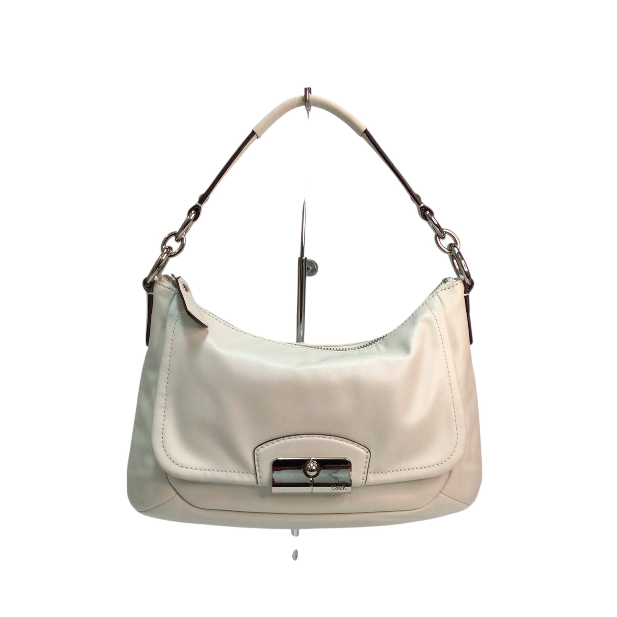Coach White Leather Satchel Crossbody Bag