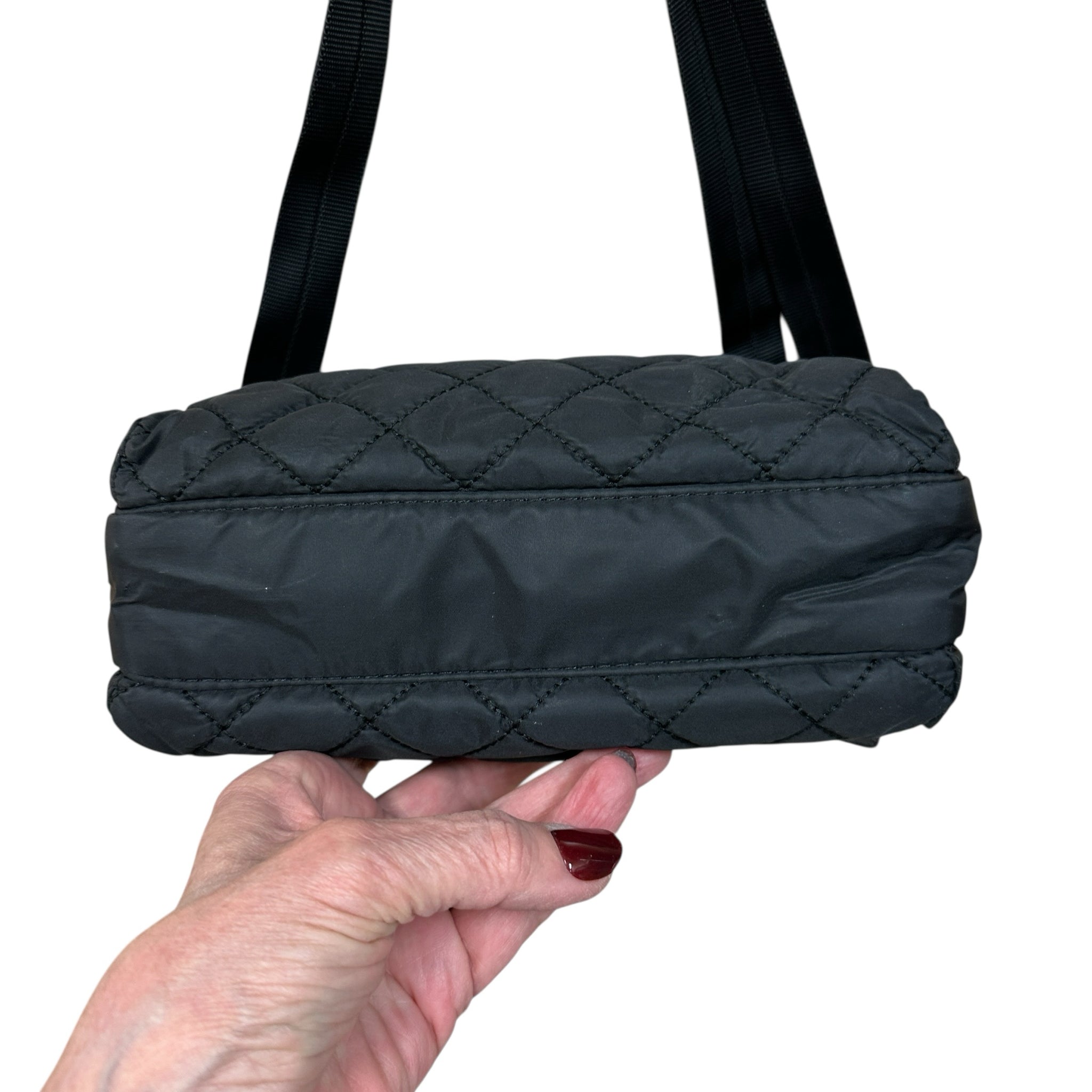 Hedgren Black Quilted Fabric Crossbody Bag