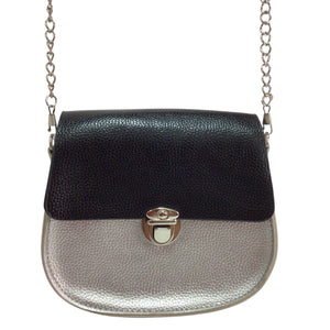 Fashion Black And Silver Crossbody Bag