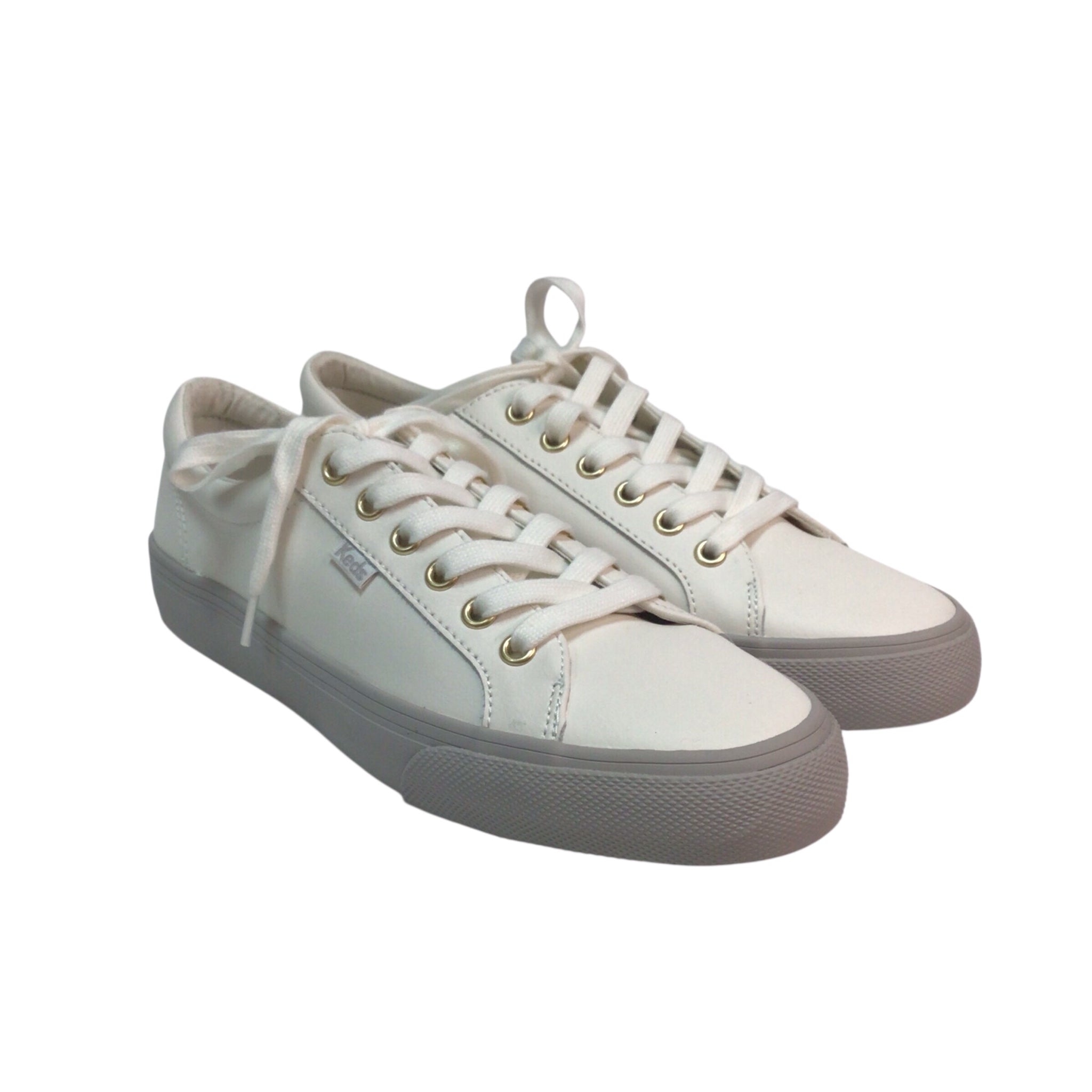 Keds Kick Lea White Leather Sport Sneakers Size 8.5