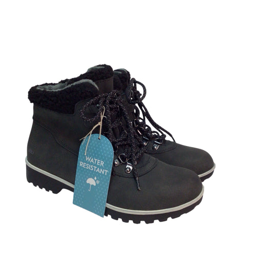 JBU Memory Foam Water Resistant Black Ankle Boots Size 7.5 NWT