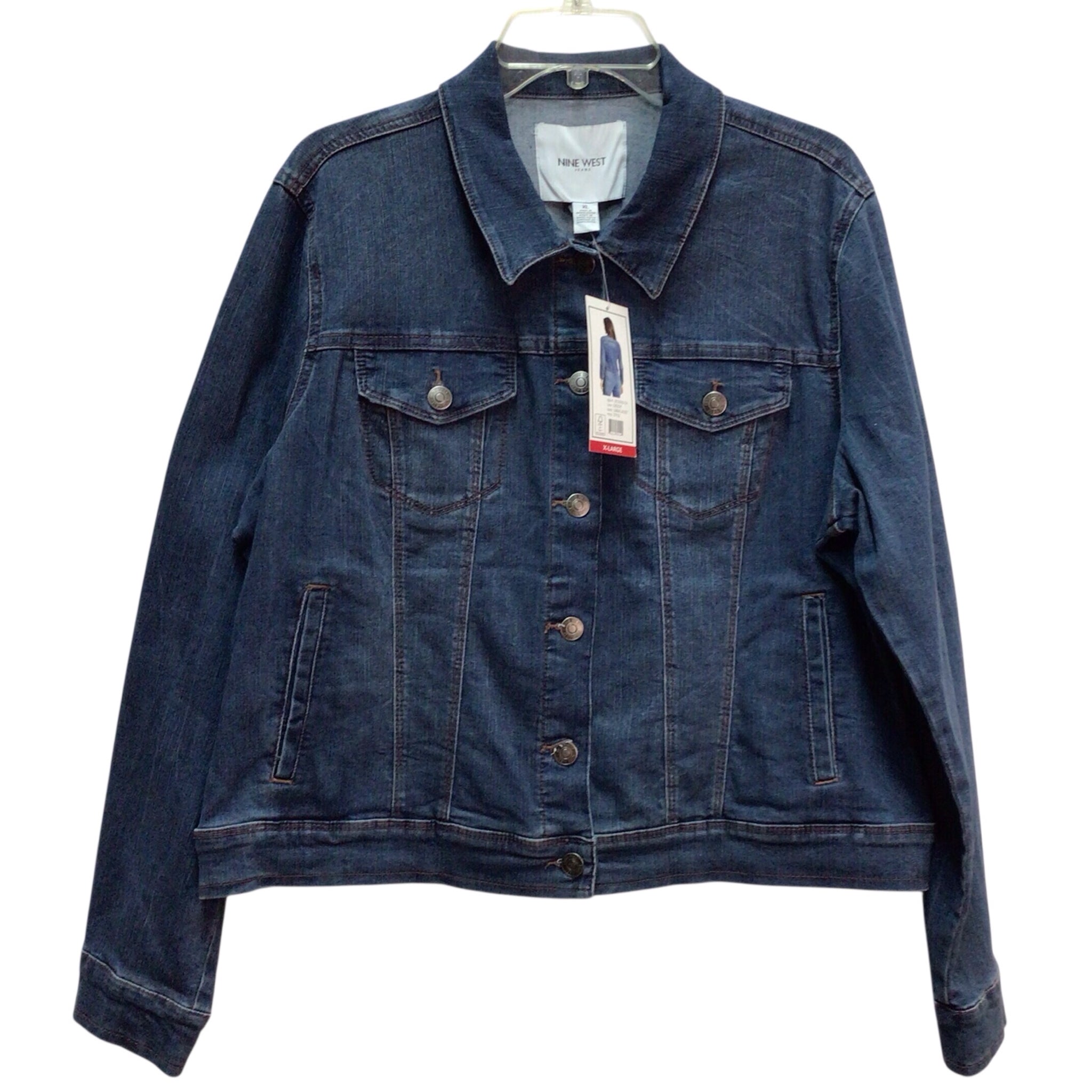 Nine West Long Sleeve Denim Jacket Size XL NWT