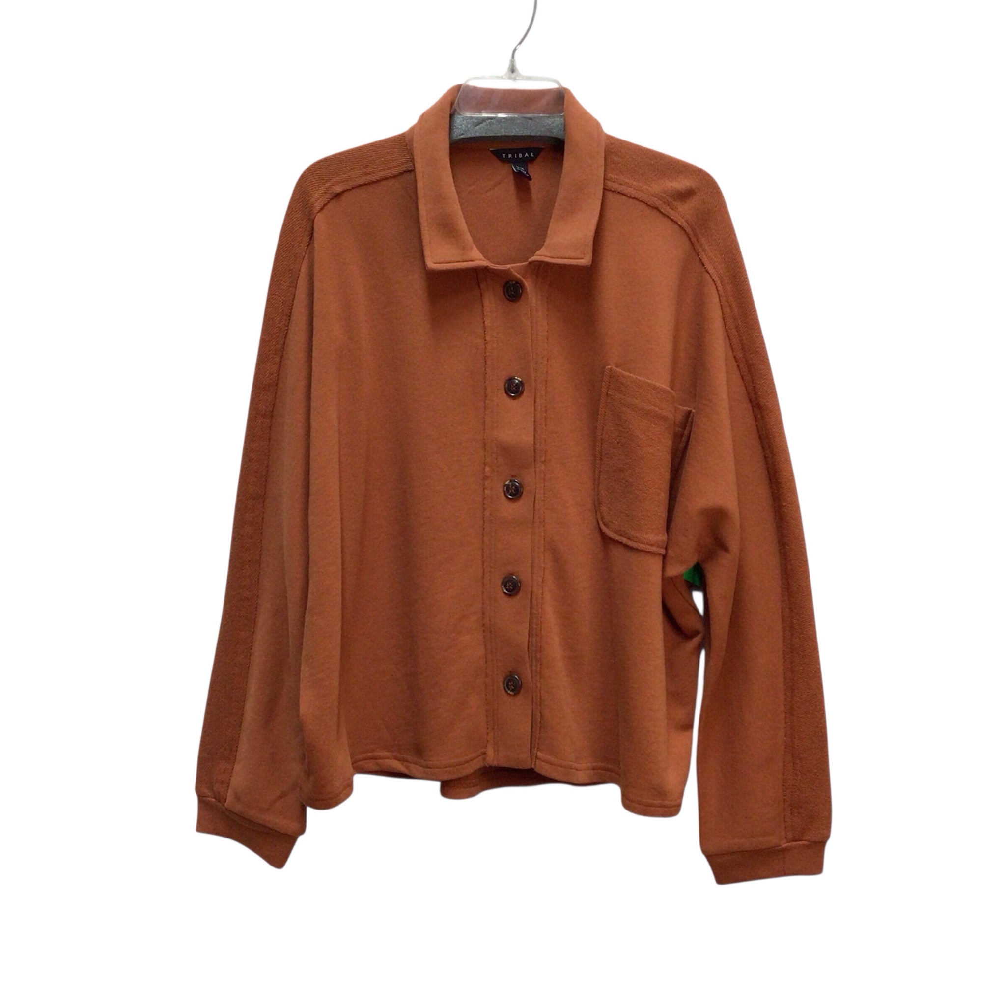 Tribal Long Sleeve Button Up Top Size XL