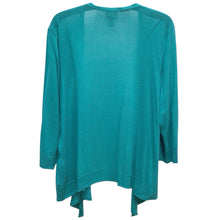 Load image into Gallery viewer, Chico&#39;s Long Sleeve Teal Cardigan Size XXL NWT