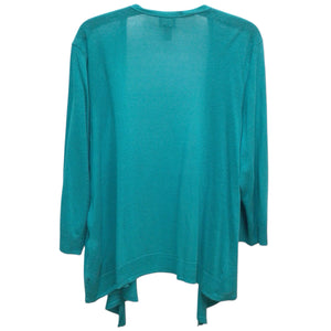 Chico's Long Sleeve Teal Cardigan Size XXL NWT