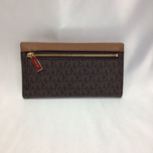 Load image into Gallery viewer, Michael Kors Brown Signature Fold over Wallet