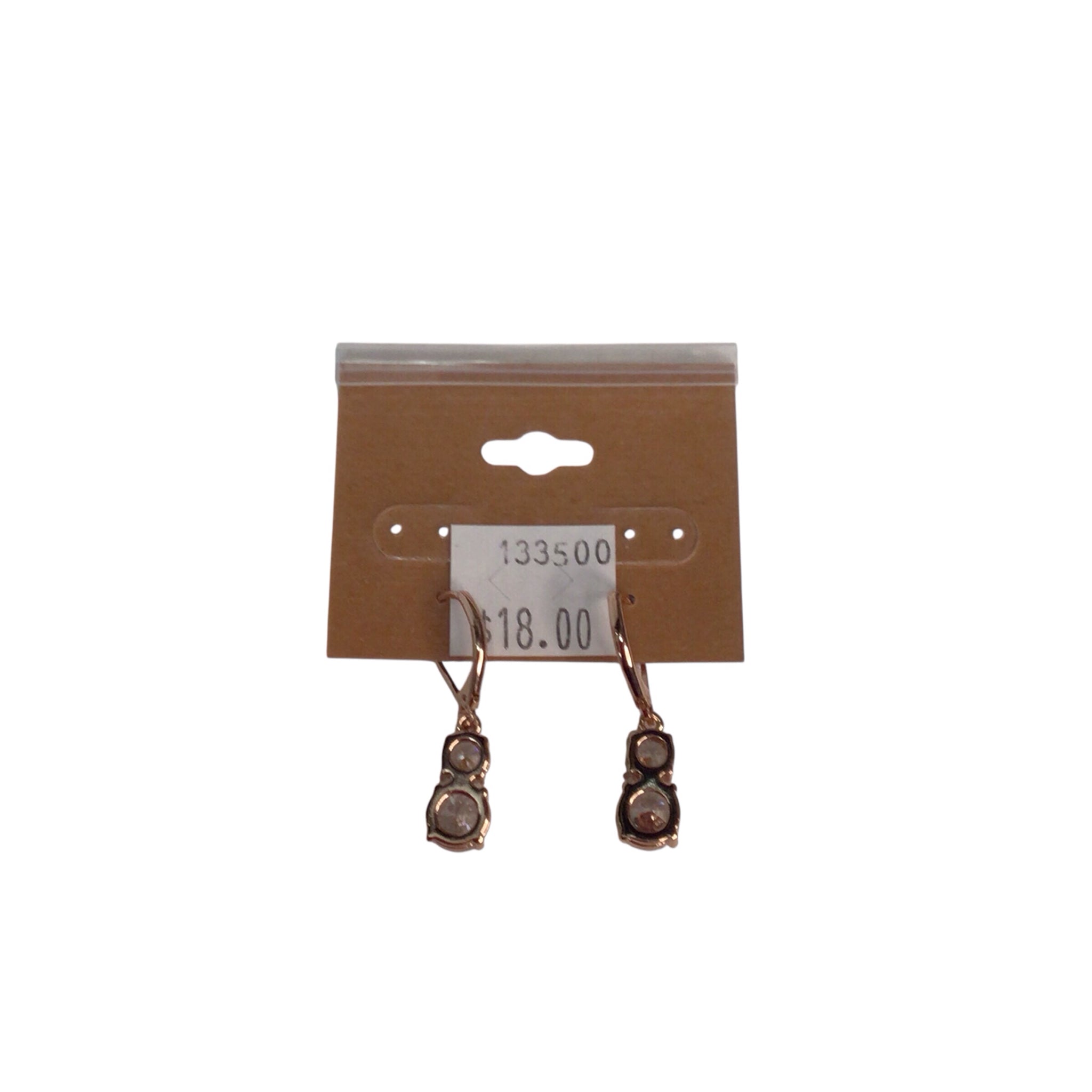 Rose Gold CZ Drop Earrings