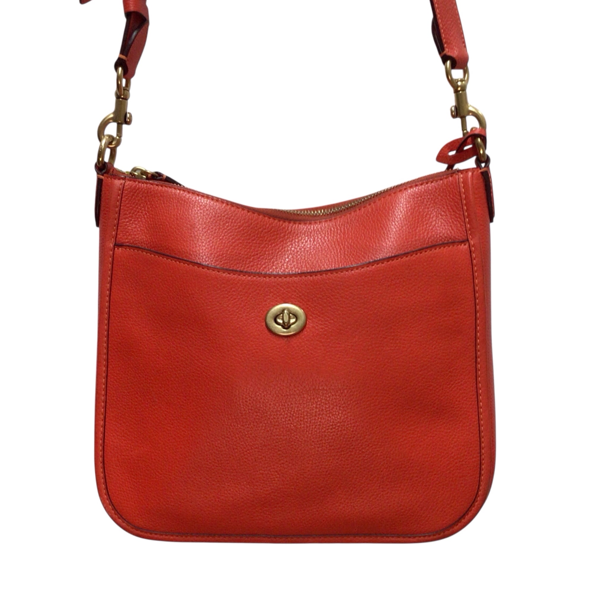 Coach C8483 Leather Crossbody Bag Orange
