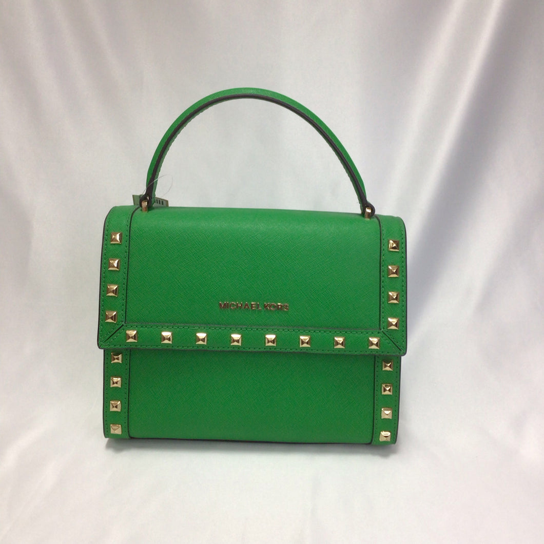 Michael Kors Green Studded Handbag Crossbody Bag