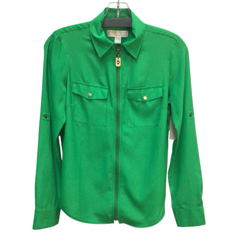 Micheal Kors Green Dress Long Sleeve Top Size XS