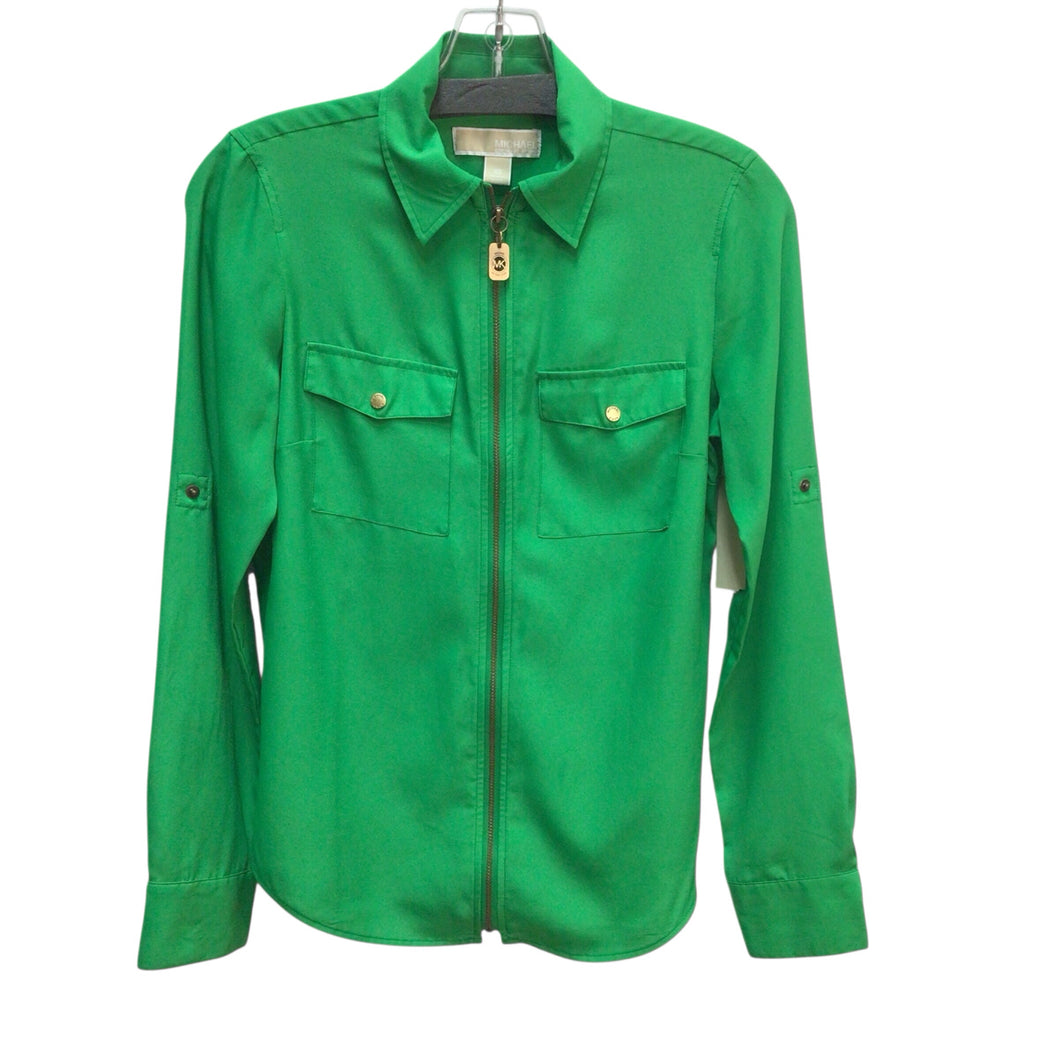 Micheal Kors Green Dress Long Sleeve Top Size XS