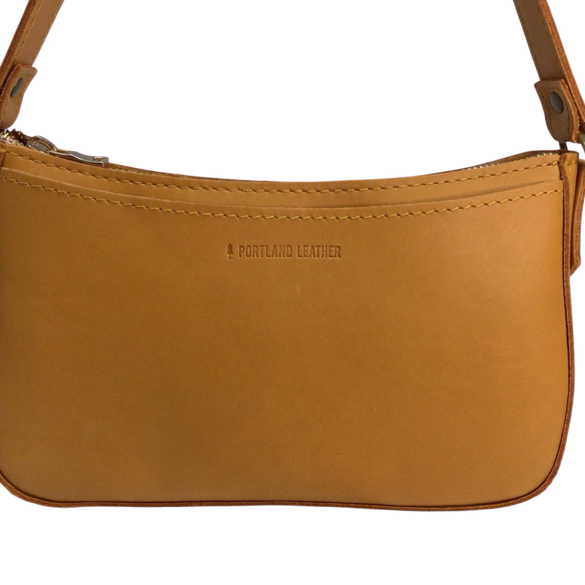 Portland Leather Small Mustard "Lucy Shoulder Bag"/Handbag