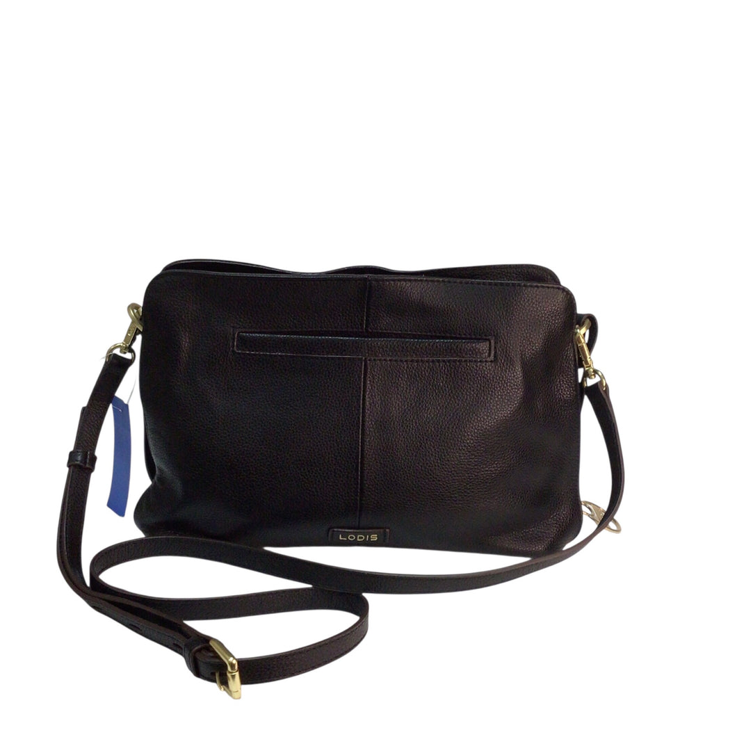 Lodis Leather Crossbody Bag Black
