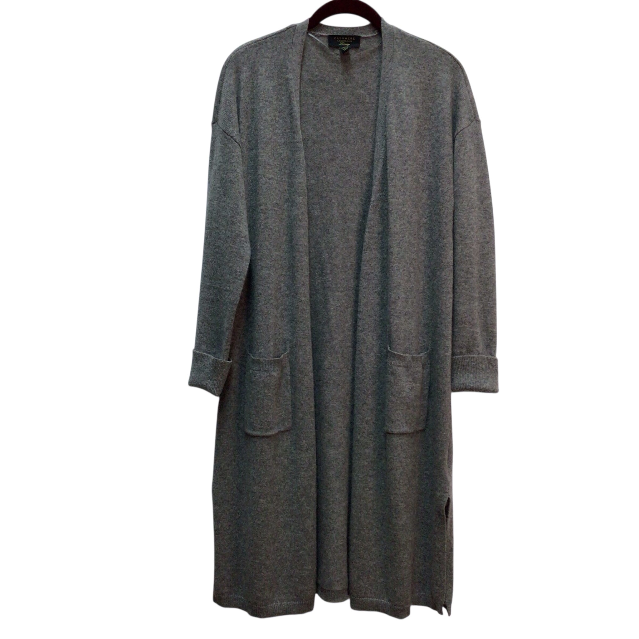 Charter Club Cashmere Luxury Long Sleeve Gray Cardigan Size M