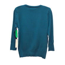 Load image into Gallery viewer, Ye Mak Teal Long Sleeve Button Up Cardigan Size L NWT