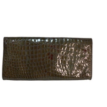 Load image into Gallery viewer, Cole Haan Green Croc Wallet Clutch NWT