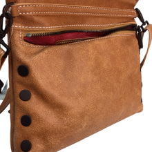 Load image into Gallery viewer, Hammitt Crossbody Clutch Leather Shoulder Bag Light Brown