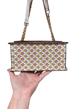 Load image into Gallery viewer, Tory Burch Robinson Straw Leather Shoulder Crossbody Bag Mustard Yellow and Tan