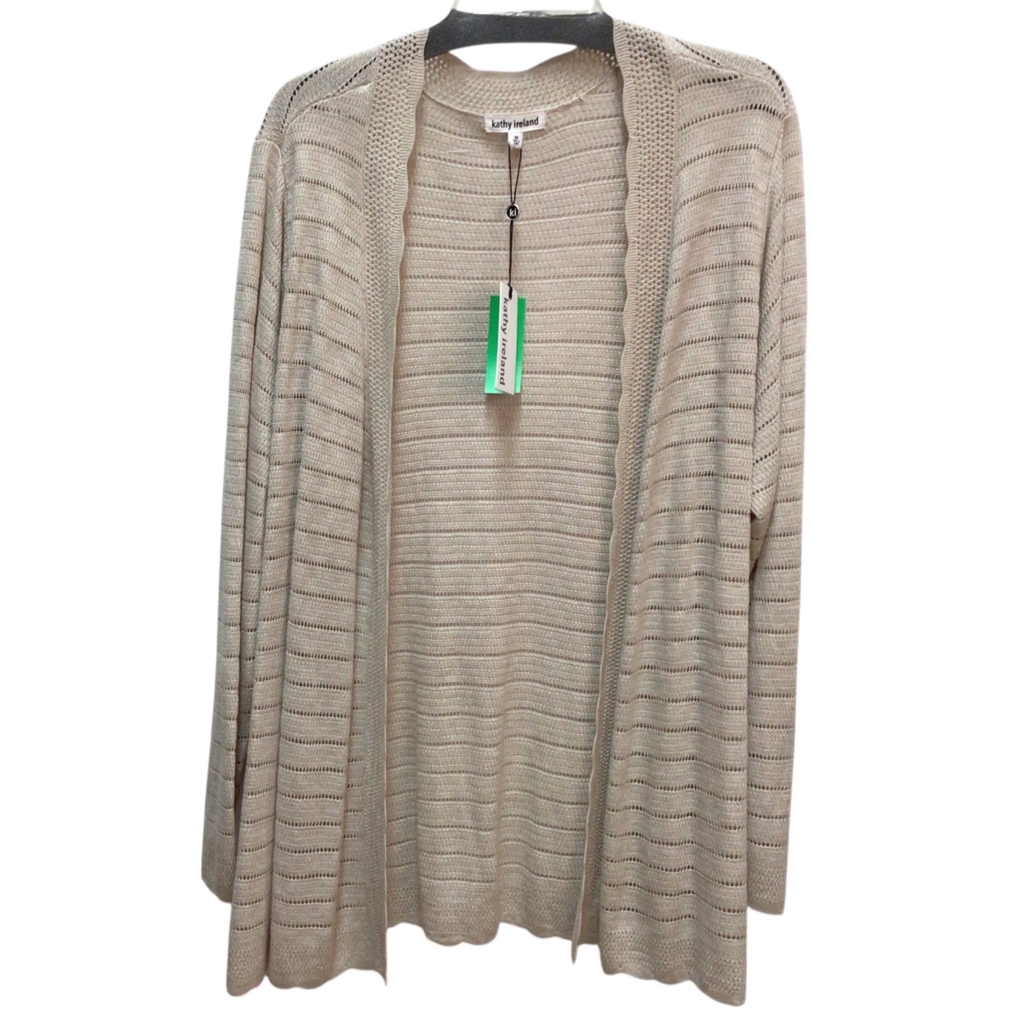 Kathy Ireland Beige Long Sleeve Cardigan Size 3X NWT