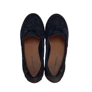 Lucky Brand Tineera Black Suede Loafers Size 8.5 M