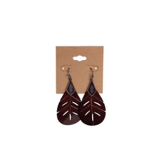 Load image into Gallery viewer, Brown Leaf Dangling Earrings