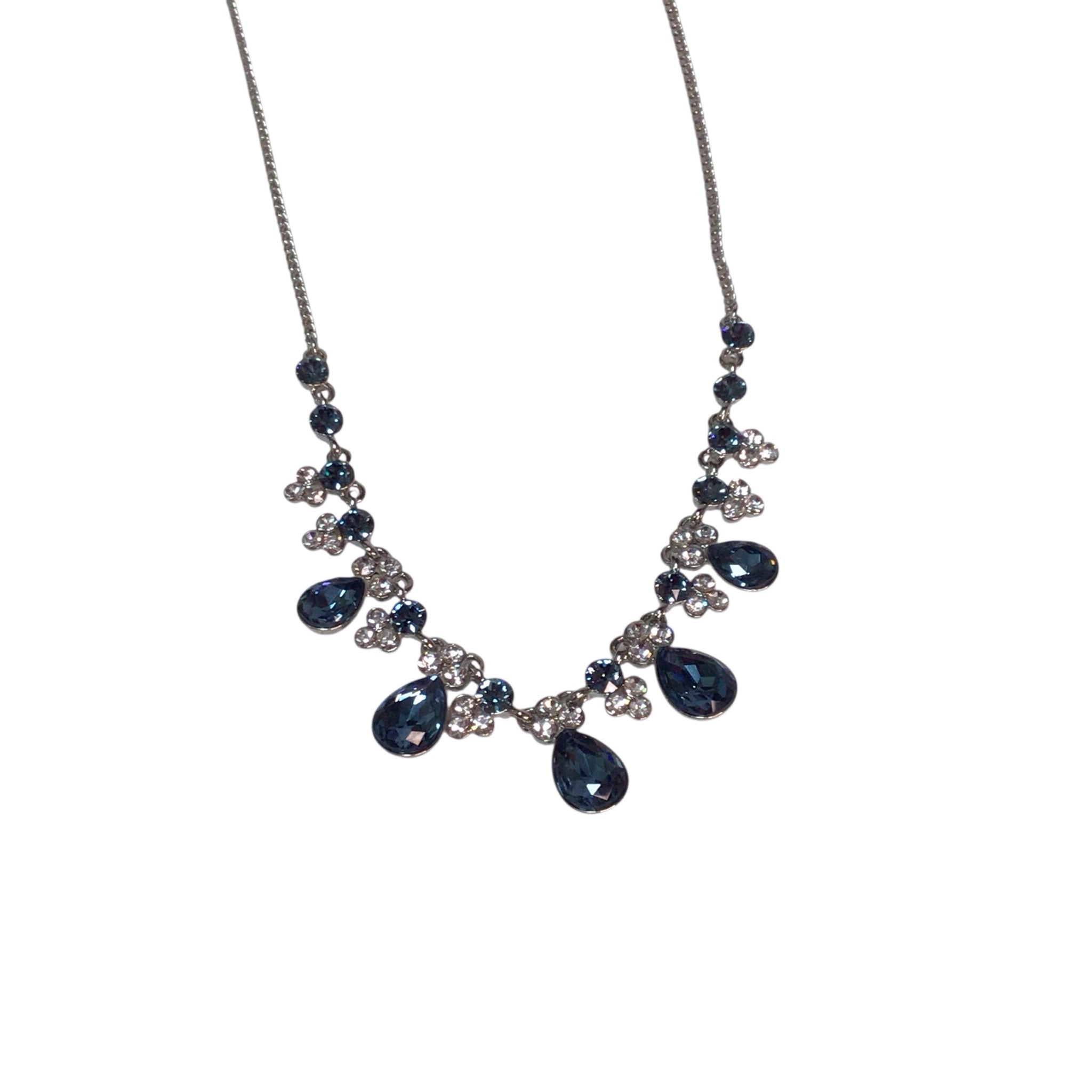 Givenchy Blue Silver Necklace 18" NWT