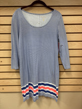 Load image into Gallery viewer, Lilly Pulitzer Long Sleeve Dress Blue And White Size Large