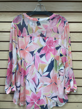 Load image into Gallery viewer, Juniper+Lime Long Sleeve Top Pink And Yellow Size 2X