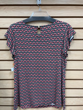 Load image into Gallery viewer, Liz Claiborne Short Sleeve Top Black And Pink Size Small