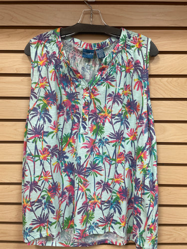 Caribbean Joe SLeeveless Top Blue And Purple Size 2X