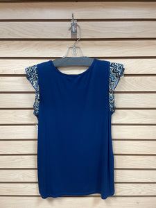 Kim & Cami Sleeveless Top Blue Size Small