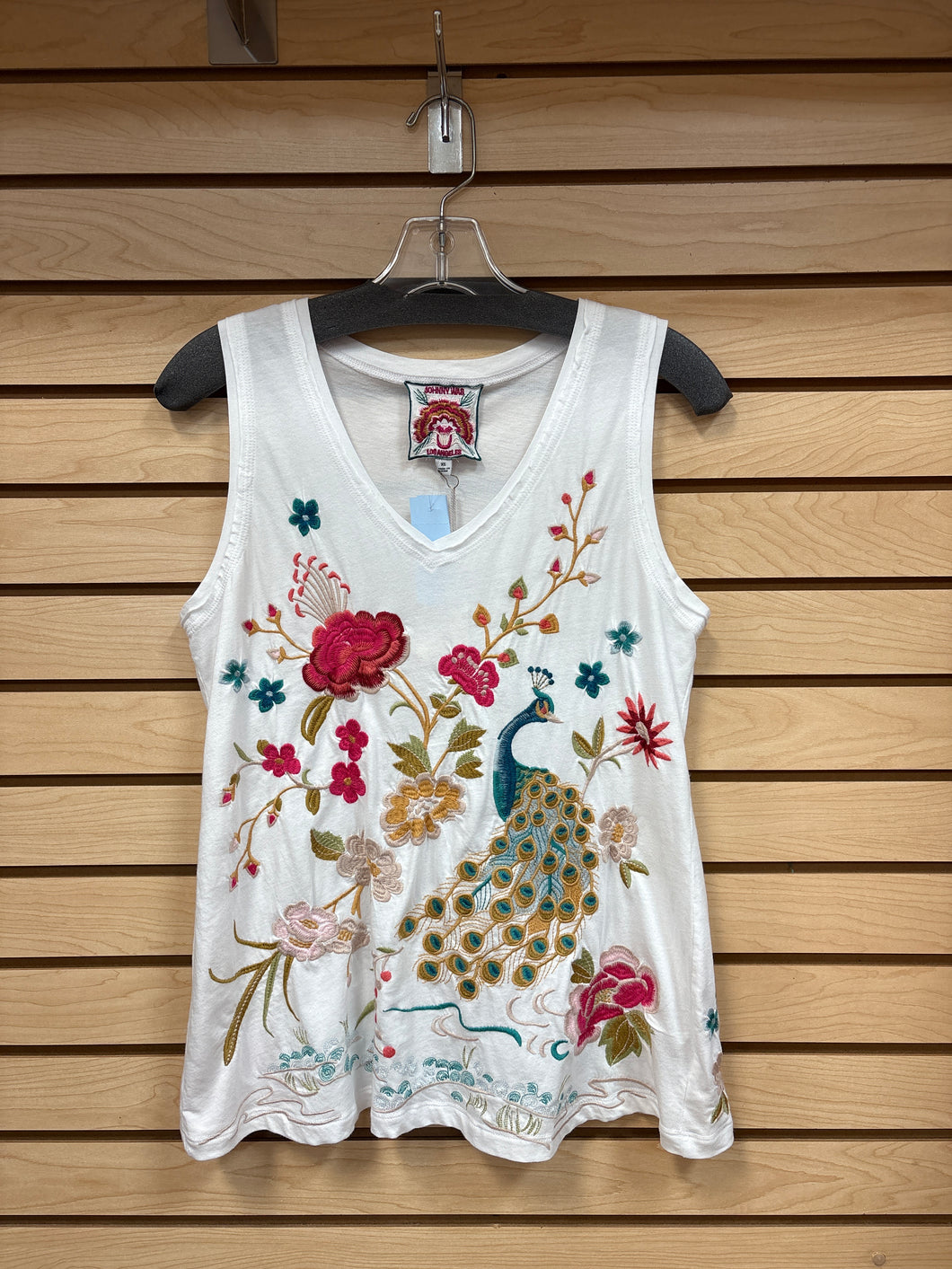 Johnny Was Raw Edge Celina V-Neck Tank Size X-Small