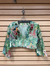 Load image into Gallery viewer, Soft Surroundings Long Sleeve Jacket Green Size Petite Small