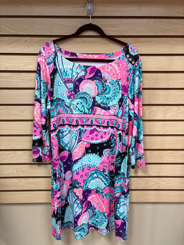 Lilly Pulitzer Long Sleeve Dress Multi Color Size XXL