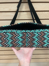 Load image into Gallery viewer, Vera Bradley Laptop Shoulder Bag Turquoise And Brown