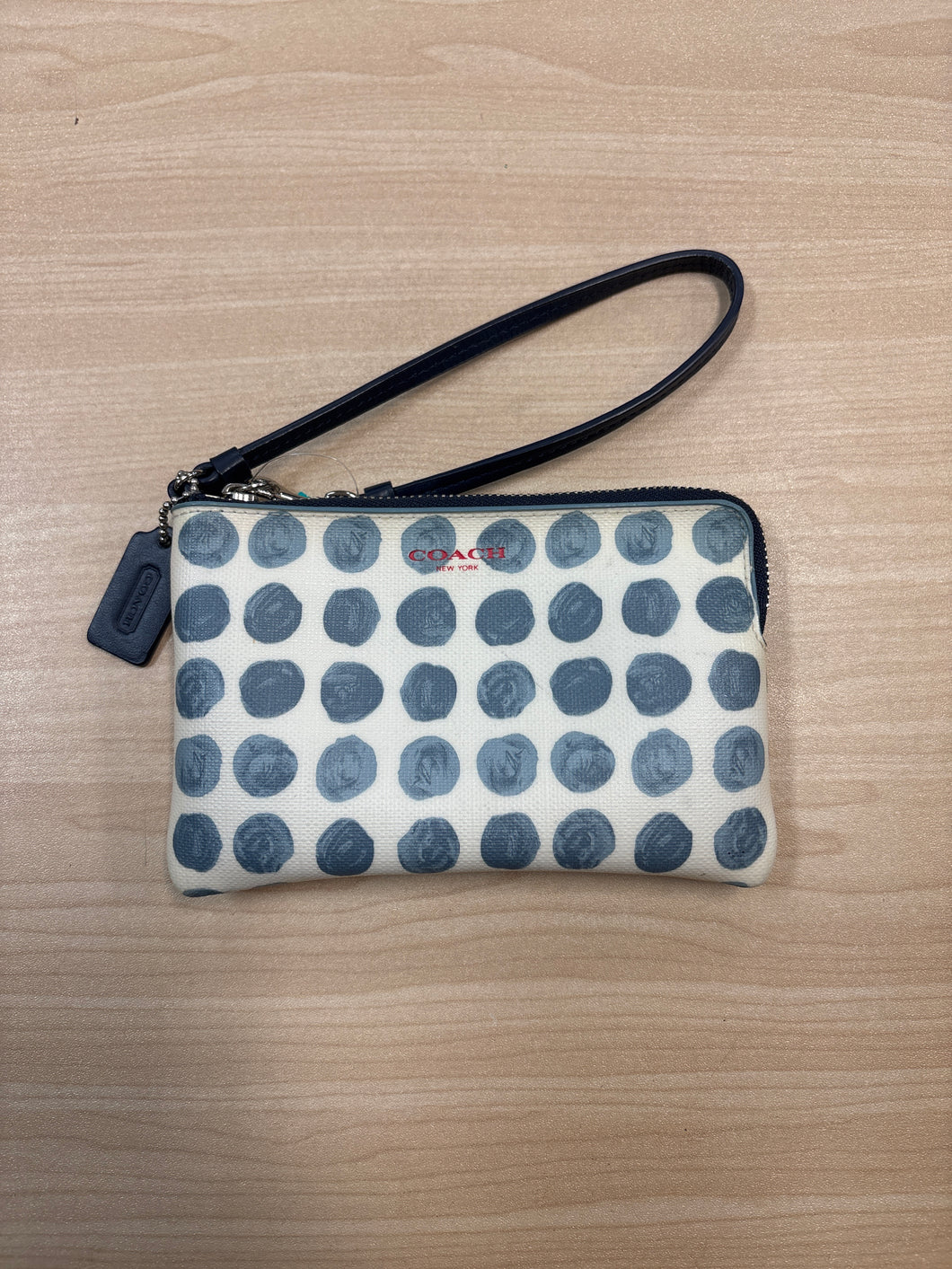 Coach Wristlet Blue And White