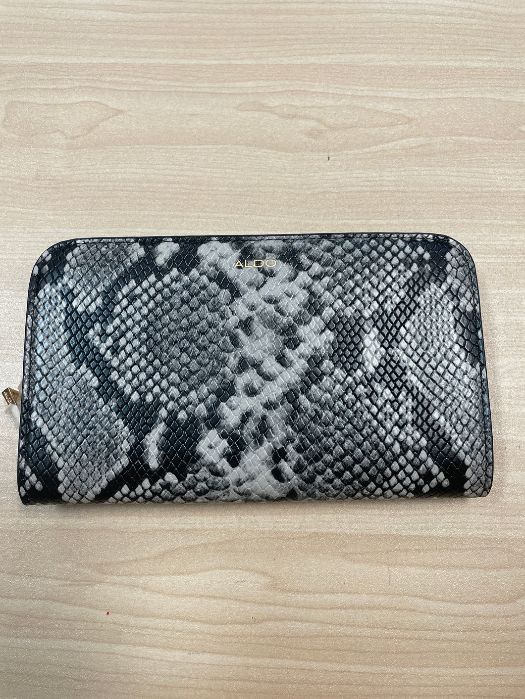 Aldo Wallet Snake Print Black