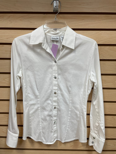 Chico's Long Sleeve Top White Size Small