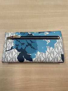 Michael Kors Tri-Fold Wallet Blue And White