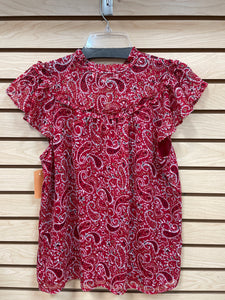 Loft Short Sleeve Top Red Size Small