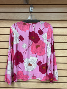 Chelsea & Theodore Long Sleeve Top Pink Size Petite Large