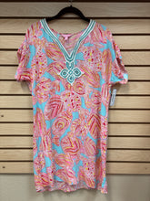 Load image into Gallery viewer, Lilly Pulitzer Short Sleeve Dress Pink, Blue, Orange Size Small