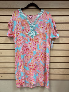 Lilly Pulitzer Short Sleeve Dress Pink, Blue, Orange Size Small