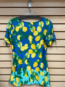 Ruby Rd Lemon Short Sleeve Top Size Petite Small