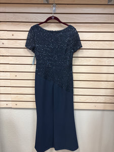 Adrianna Papell Short Sleeve Dress Navy Size 8