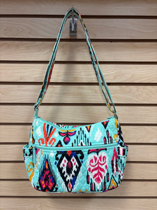 Vera Bradley Shoulder Crossbody Bag Teal And Black