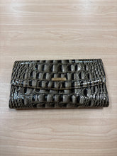 Load image into Gallery viewer, Brahmin Leather Croc Embossed Wallet Green